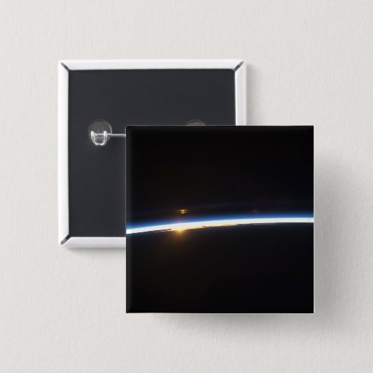 Die dünne Linie der Erdatmosphäre Button (Vorne & Hinten)