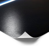 Die dünne Linie der Erdatmosphäre Fotodruck (Ecke)