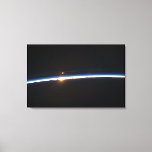 Die dünne Linie der Erdatmosphäre Leinwanddruck (Vorderseite)