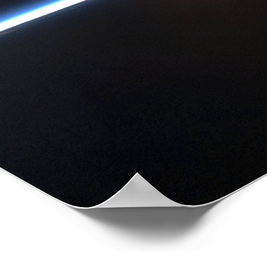 Die dünne Linie der Erdatmosphäre Poster (Ecke)