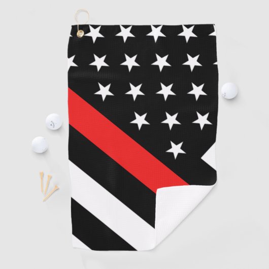 Die dünne rote Linie Flagge Golfhandtuch (Insitu)