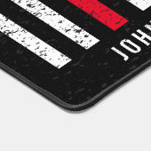 Die dünne rote Linie stört den amerikanischen Feue Schreibtischunterlage (Ecke)