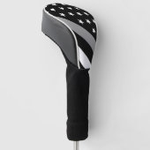 Die dünne silberne Linie Flagge Golf Headcover (angewinkelt)