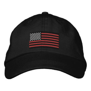 Die dünnen roten Linien Amerikaner Bestickte Baseballkappe