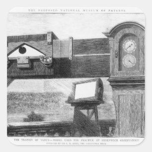 Die Durchfahrt von Venus Quadratischer Aufkleber