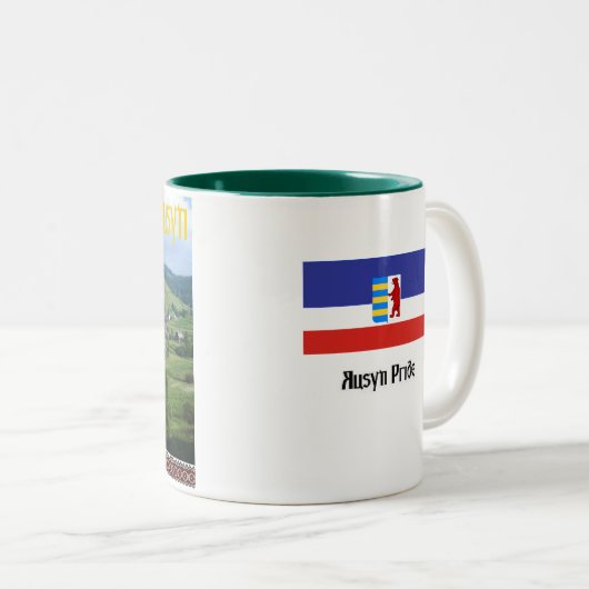 Die durchstreifende Rusyn Kaffee-Tasse Zweifarbige Tasse (VorderseiteRechts)