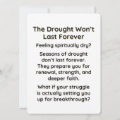 Die Dürre wird nicht ewig dauern (Rückseite)