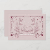 Die Duschbücher der Tochter für die Babyumschließu Begleitkarte (Vorne/Hinten)