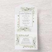 Die Dusche aus Foliage im Aquarellbereich All In One Einladung (Innen Boden)