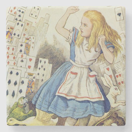 Die Dusche der Karten Steinuntersetzer (Vorderseite)