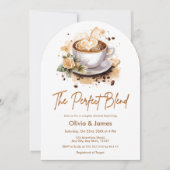 Die Dusche für Hochzeitskaffee ist perfekt. Einladung (Vorderseite)