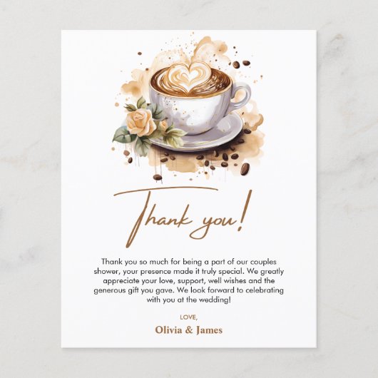 Die Dusche für perfekte Paare - Danke-Karte (Vorderseite)