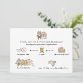 Die Dusche für rustikale Paare lädt zum handgezeic Einladung (Stehend Vorderseite)