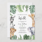 Die Dusche im Jungle Safari Baby Einladung (Vorderseite)