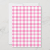 Die Dusche ist einfach in Rosa und Weiß gehalten Einladung (Rückseite)