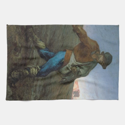 Die Dusche, Jean-Francois Millet Geschirrtuch (Horizontal)