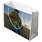 Die Dusche, Jean-Francois Millet Große Geschenktüte (Rückseite Schrägansicht)