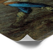 Die Dusche, Jean-Francois Millet Poster (Ecke)