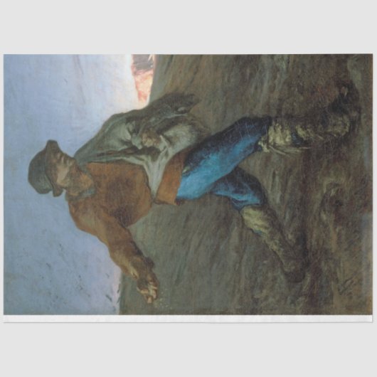 Die Dusche, Jean-Francois Millet Seidenpapier (Vorderseite)