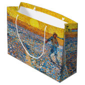 Die Dusche, Van Gogh große Geschenktasche Geschenktüte (Rückseite Schrägansicht)