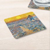 Die Dusche, Van Gogh Rechteckiger Pappuntersetzer (angewinkelt)