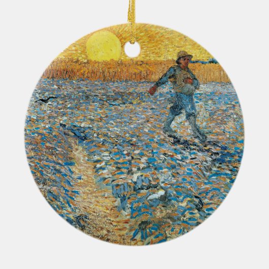 Die Dusche | Vincent van Gogh Keramik Ornament (Hinten)