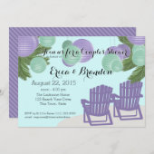 Die Dusche von Beach Lanterns Couple Einladung (Vorne/Hinten)