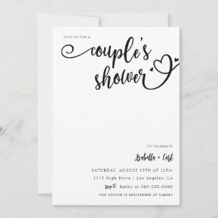 Die Dusche von Hearts Couple Einladung