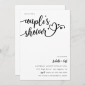Die Dusche von Hearts Couple Einladung (Vorne/Hinten)