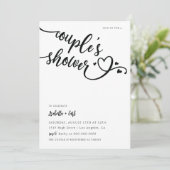 Die Dusche von Hearts Couple Einladung (Stehend Vorderseite)