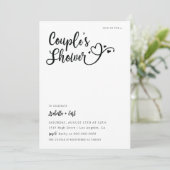 Die Dusche von Hearts Couple Einladung (Stehend Vorderseite)