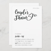 Die Dusche von Hearts Couple Einladung (Vorne/Hinten)