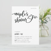 Die Dusche von Hearts Couple Einladung (Stehend Vorderseite)