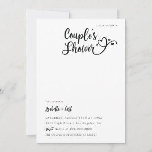 Die Dusche von Hearts Couple Einladung
