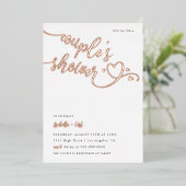 Die Dusche von Hearts Couple Folieneinladung (Stehend vorne)