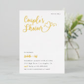 Die Dusche von Hearts Couple Folieneinladung (Stehend vorne)