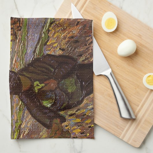 Die Dusche von Vincent van Gogh Geschirrtuch (Viertel Falte)