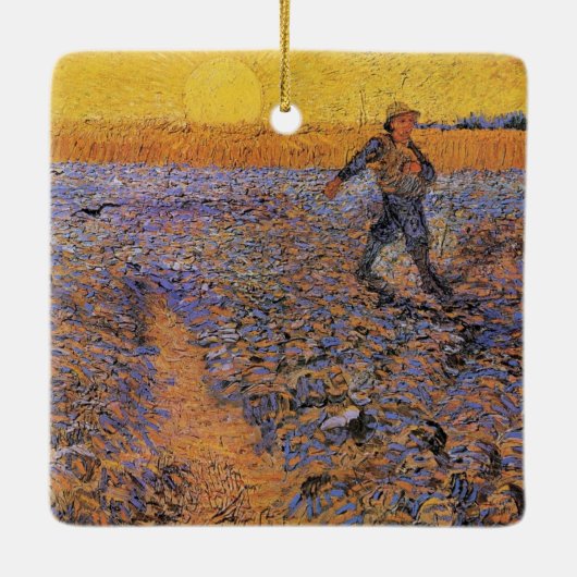 Die Dusche von Vincent van Gogh Keramikornament (Rückseite)