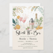 Die Duscheinladung des Bar sichern Einladung (Vorne/Hinten)