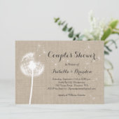 Die Duschen-Einladung des Blumenleinwand-Paares Einladung (Stehend Vorderseite)