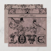 Die Duschen-Einladung des Einladung (Vorne/Hinten)