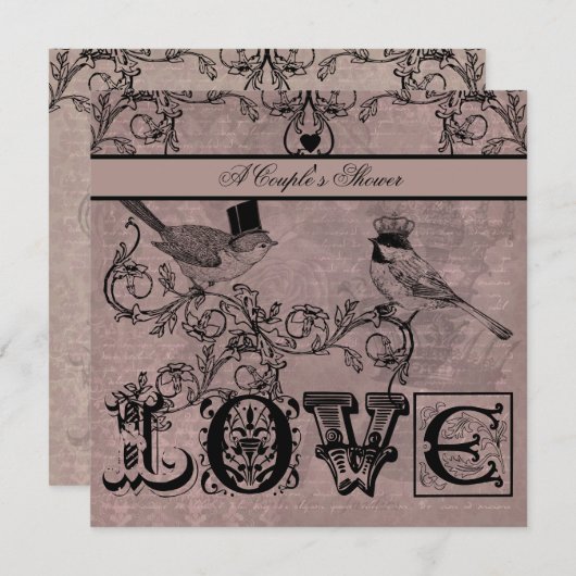 Die Duschen-Einladung des Einladung (Vorne/Hinten)