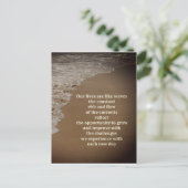 Die EBB und der Fluss des Lebens Postkarte (Stehend Vorderseite)