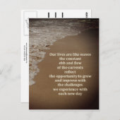 Die EBB und der Fluss des Lebens Postkarte (Vorne/Hinten)