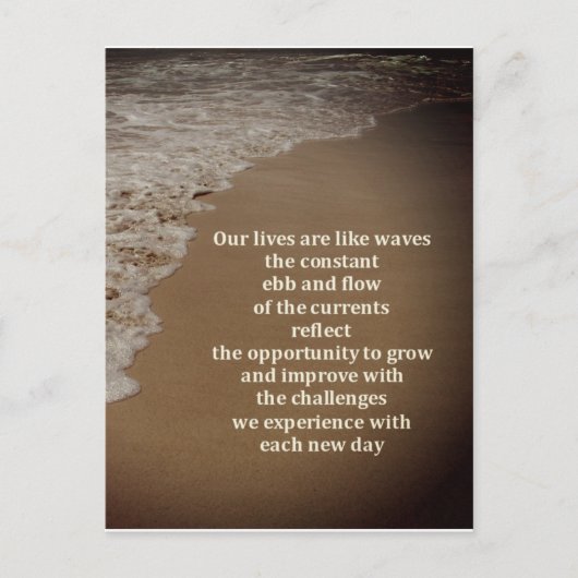 Die EBB und der Fluss des Lebens Postkarte (Vorderseite)