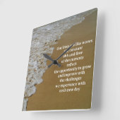 Die EBB und der Fluss des Lebens Quadratische Wanduhr (Winkel)