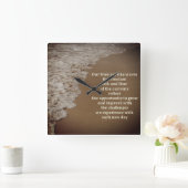 Die EBB und der Fluss des Lebens Quadratische Wanduhr (Zuhause)