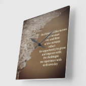 Die EBB und der Fluss des Lebens Quadratische Wanduhr (Winkel)