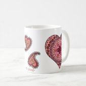 Die Ebenen der Herz-Tasse Kaffeetasse (VorderseiteRechts)