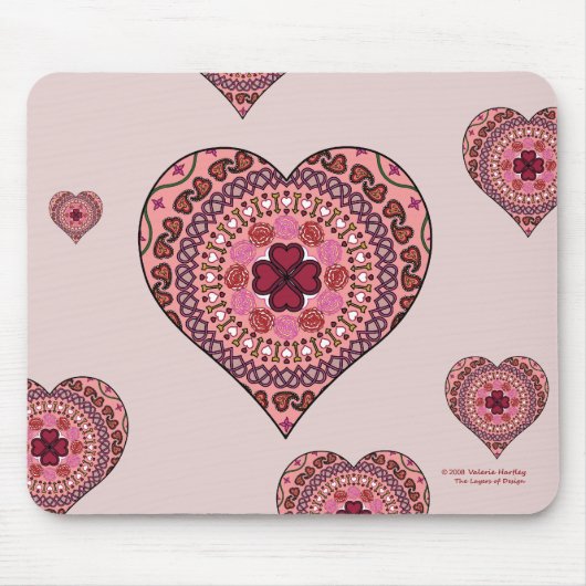 Die Ebenen des Herzmousepads Mousepad (Vorne)